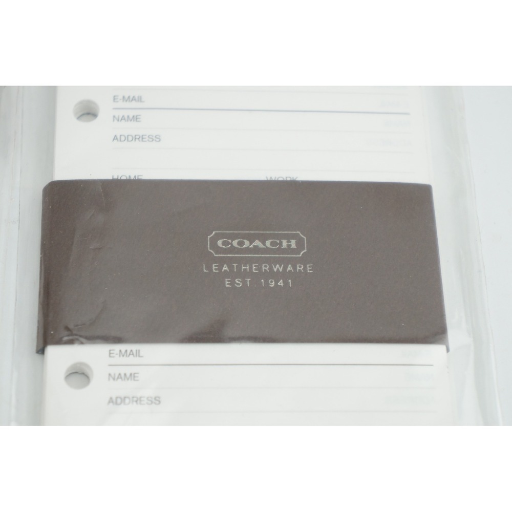 Vintage Coach Small 6 Ring Address Pages Set of 2 White 1360 Refill Inserts New - Picture 2 of 5